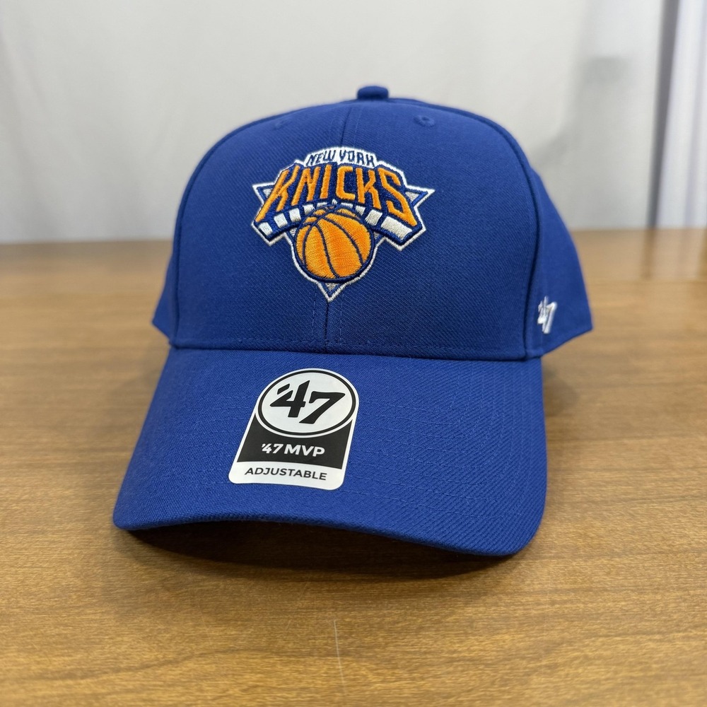New York Knicks Hat Cap Strap Back One Size Blue NBA Basketball Mens '47